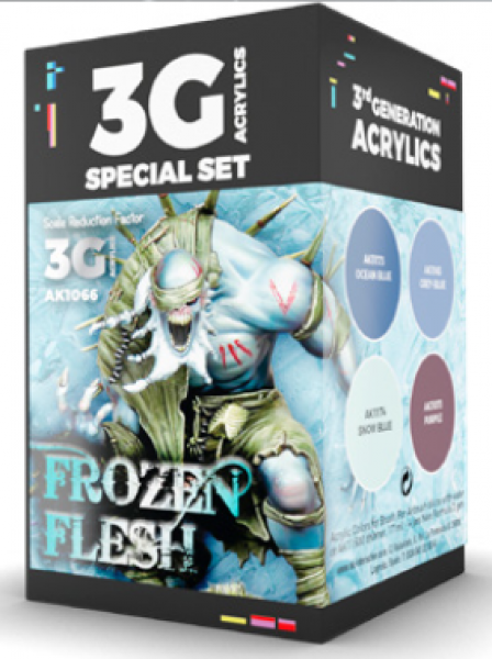 AK-Interactive: 3rd Gen Acrylics - Wargame Colors Frozen Flesh Set