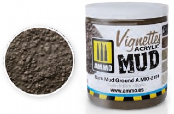 AMMO: Vignettes Acrylic Texture - Dark Mud Ground (100ml)