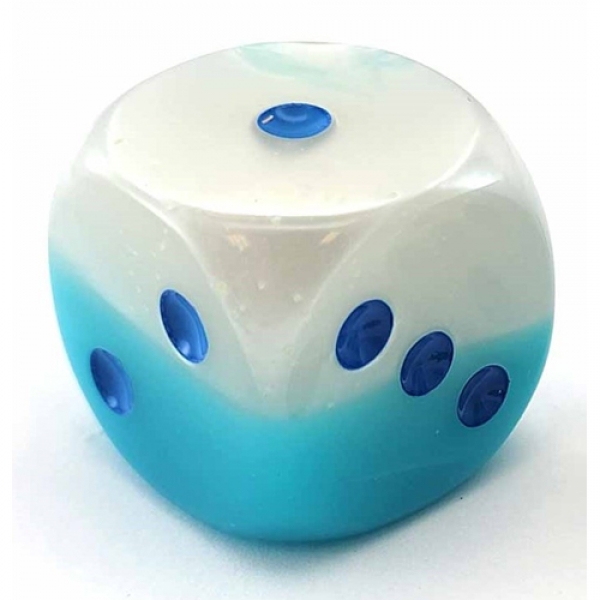 Gemini 30mm w/Pips Pearl Turquoise-White/Blue Luminary d6