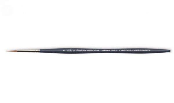 Winsor & Newton: Professional Water Color Synthetic Brush - Pointed Round #2