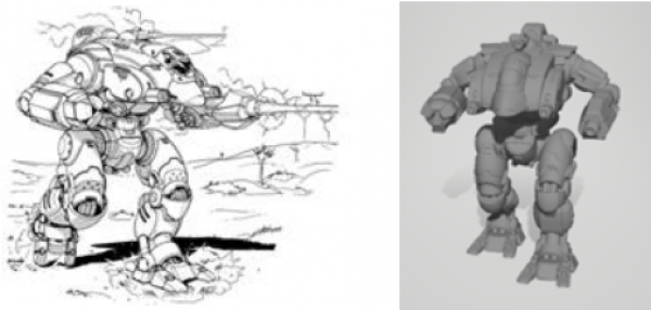 Battletech Miniatures: Carrion Crow Prime Mech – 40 tons – Recognition Guide IlClan Vol 12 (1)