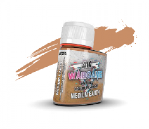 AK-Interactive: Wargame Enamel Liquid Pigments - Medium Earth (35ml)