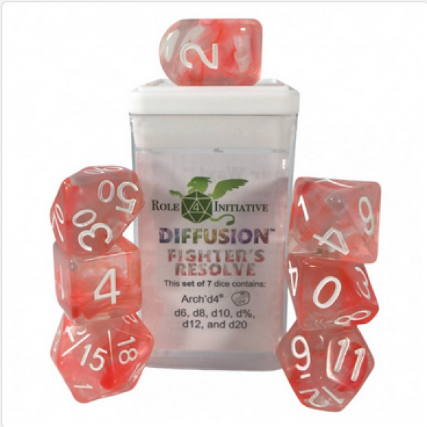 Polyhedral Dice Set: Diffusion Fighters Resolve w/ Archd4 & Balanced20 (7)