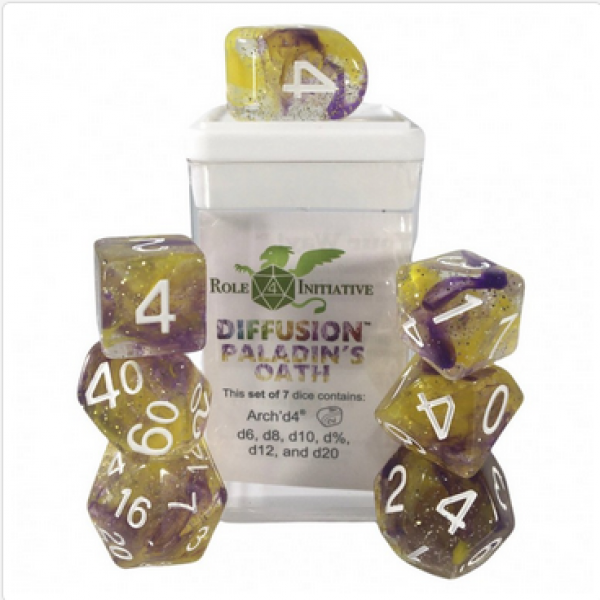 Polyhedral Dice Set: Diffusion Paladins Oath w/ Archd4 & Balanced20 (7)