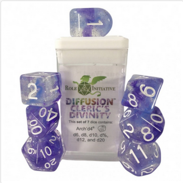 Polyhedral Dice Set: Diffusion Clerics Divinity w/ Archd4 & Balanced20 (7)