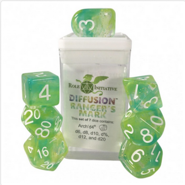 Polyhedral Dice Set: Diffusion Rangers Mark w/ Archd4 & Balanced20 (7)