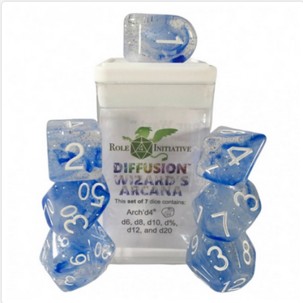 Polyhedral Dice Set: Diffusion Wizards Arcana w/ Archd4 & Balanced20 (7)