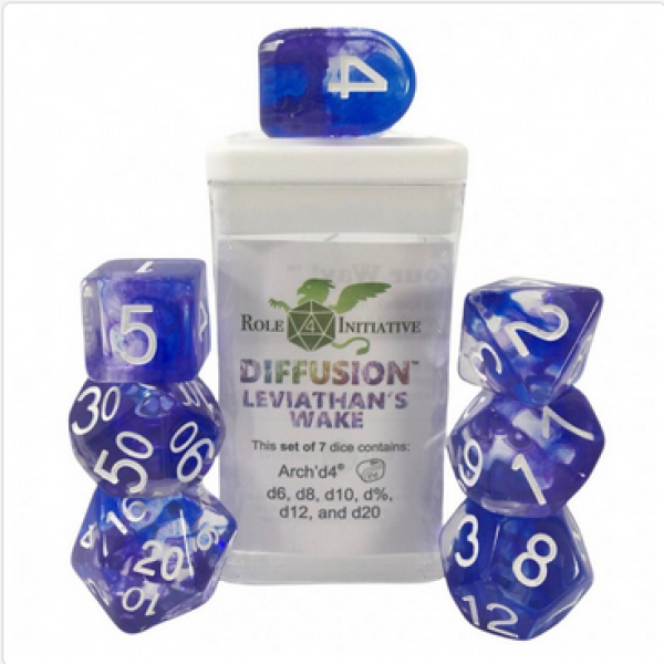 Polyhedral Dice Set: Diffusion Leviathans Wake w/ Archd4 & Balanced20 (7)