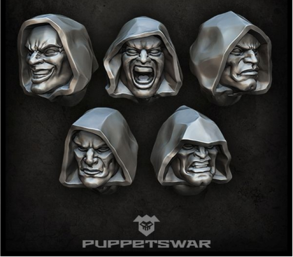 Puppetswar: (Accessory) Hooded Heads (5)