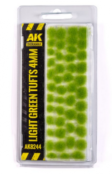 AK-Interactive: Wargame Tufts - Light Green 4mm (new for 2024)