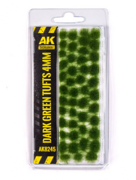 AK-Interactive: Wargame Tufts - Dark Green 4mm (new for 2024)