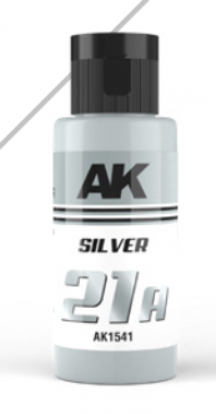 AK-Interactive: DUAL EXO Acrylic Paint - Silver 21A (60ml)