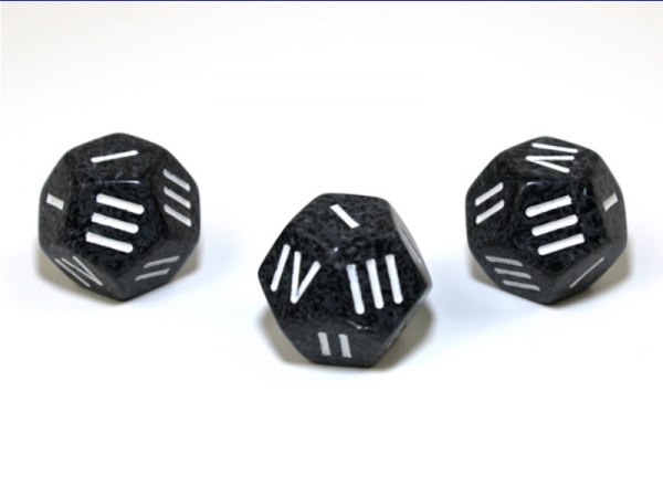 Specialty d4 Dice: Speckled Roman Urban Camo/white d4 12-sided die (1)