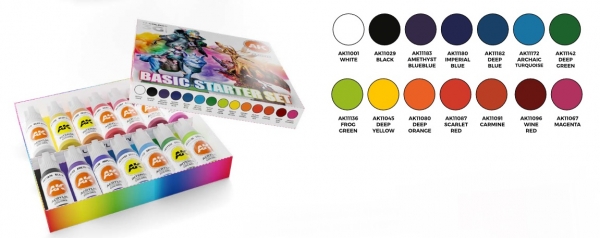 AK-Interactive: 3rd Gen Acrylics - Basic Starter Set