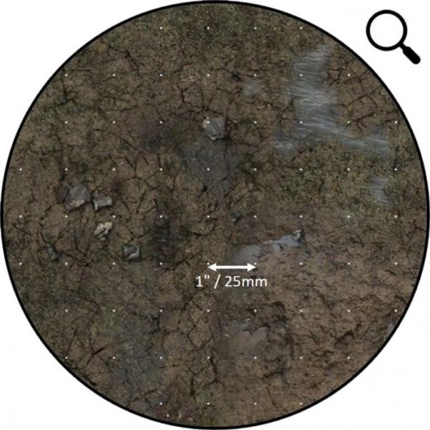 Battle Systems: Muddy Streets Gaming Mat - Grid (2'x2')