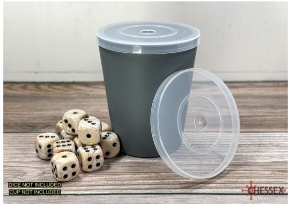 Chessex Dice Cup: Clear Plastic Dice Cup Lid