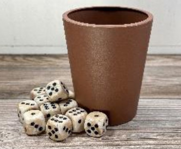 Chessex Dice Cup: Flexible Dice Cup Brown