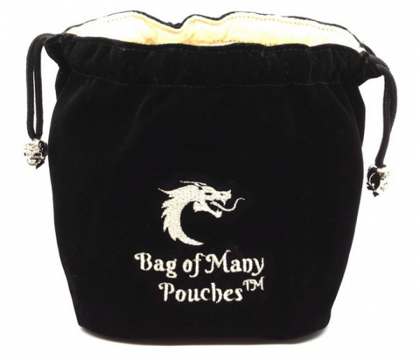 Old School Dice: Bag of Many Pouches RPG D&D Dice Bag - Black
