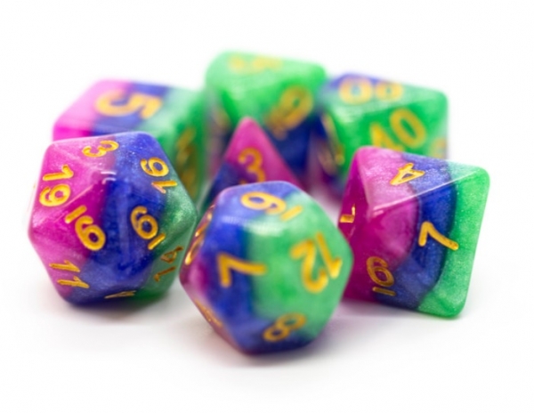 Old School RPG Dice Set: Gradients - Jester's Court (7)