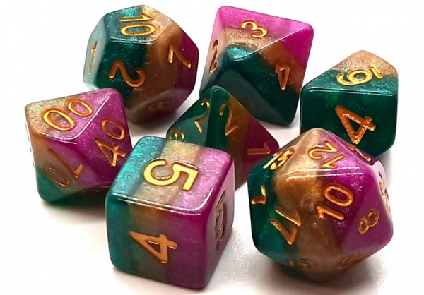Old School RPG Dice Set: Gradients - Queen's Court (7)
