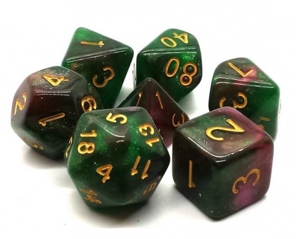 Old School RPG Dice Set: Galaxy - Path of Roses (7)