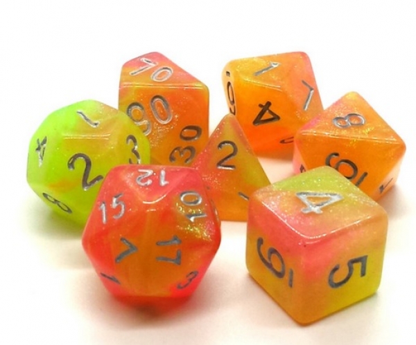 Old School RPG Dice Set: Galaxy - Sunburst (7)
