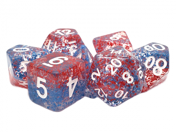 Old School RPG Dice Set: Particles - Red Fish Blue Fish (7)