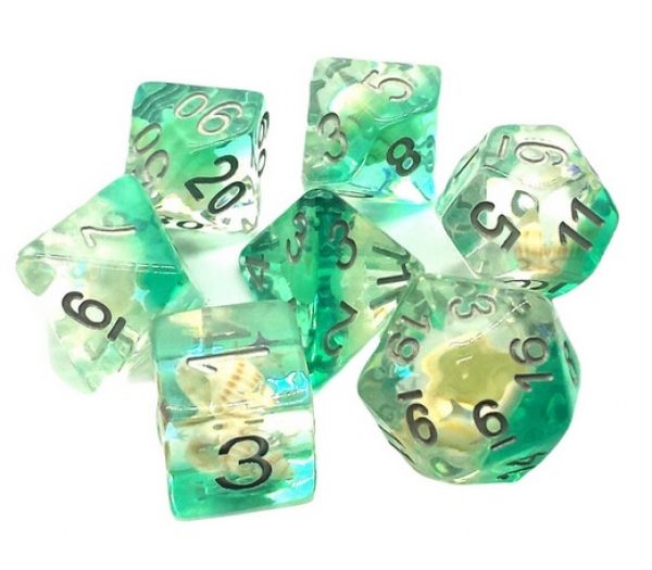 Old School RPG Dice Set: Infused - Beach Party Aqua (7)
