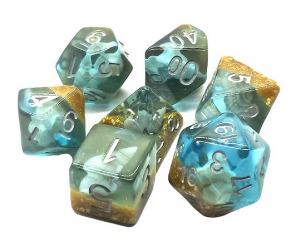 Old School RPG Dice Set: Infused - Beach Party Sunken Treasure (7)