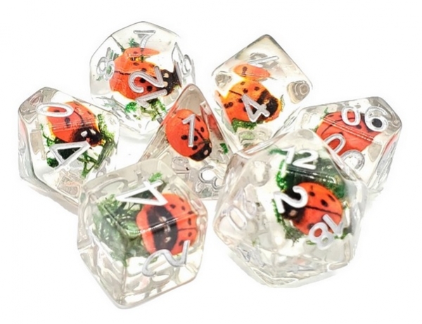 Old School RPG Dice Set: Animal Kingdom - Ladybug Dance (7)