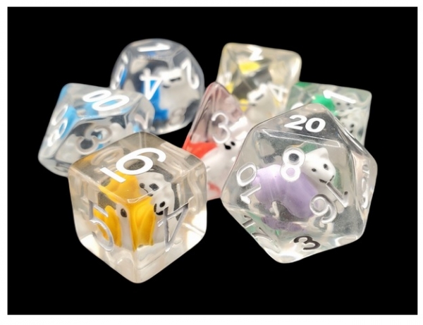 Old School RPG Dice Set: Animal Kingdom - Snail Rainbow (7)
