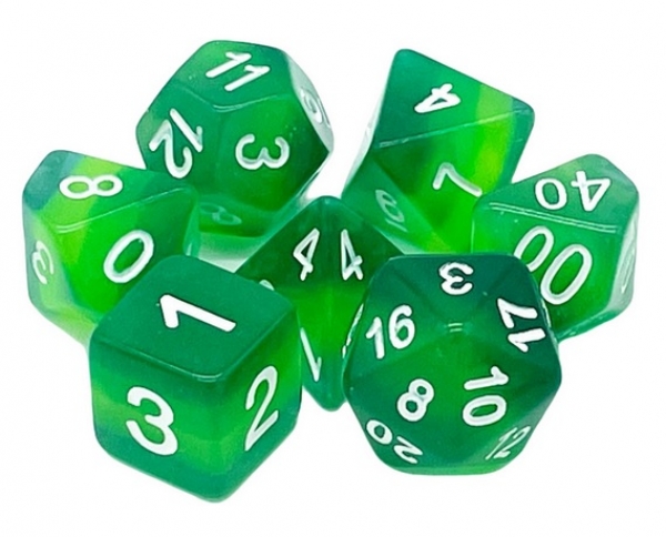 Old School RPG Dice Set: Gradients - Forest Light (7)