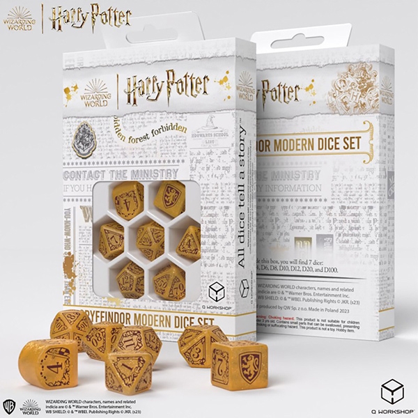 Q-Workshop: Harry Potter Modern Dice (7) - Gryffindor (Gold)