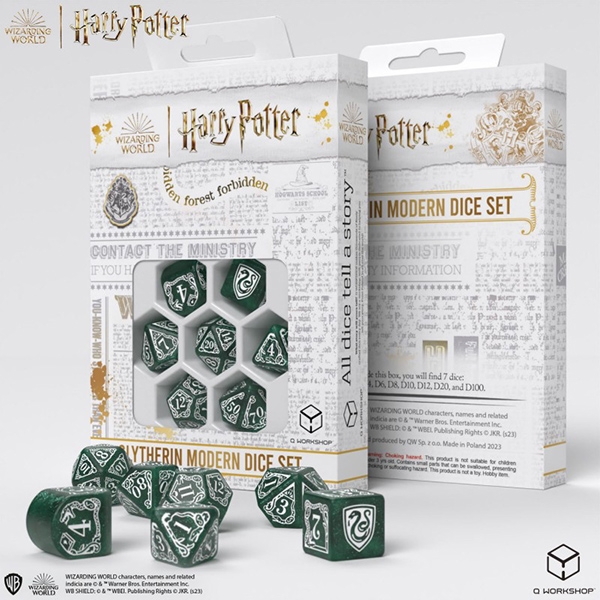 Q-Workshop: Harry Potter Modern Dice (7) - Slytherin (Green)
