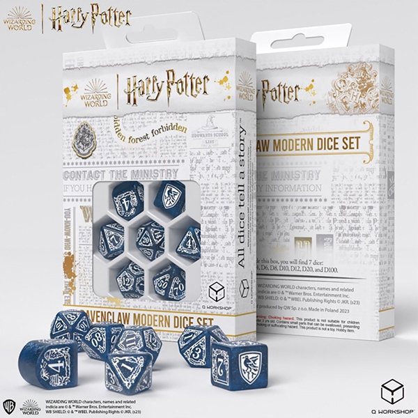 Q-Workshop: Harry Potter Modern Dice (7) - Ravenclaw (Blue)