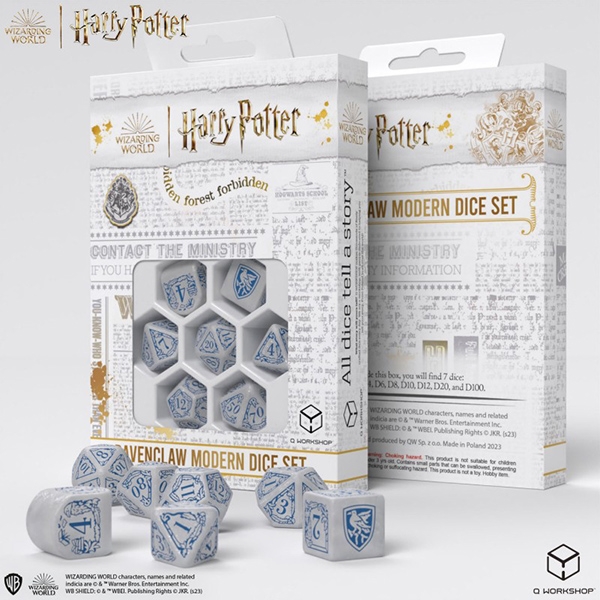 Q-Workshop: Harry Potter Modern Dice (7) - Ravenclaw (White)