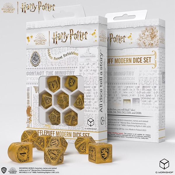 Q-Workshop: Harry Potter Modern Dice (7) - Hufflepuff (Yellow)