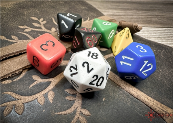 Chessex RPG Dice Sets: Nostalgia Opaque GM and Beginner Player Polyhedral 7-Die Set