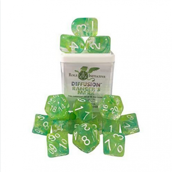 Polyhedral Dice Set: Diffusion Rangers Mark dice w/ Archd4 & Balanced20 (15)