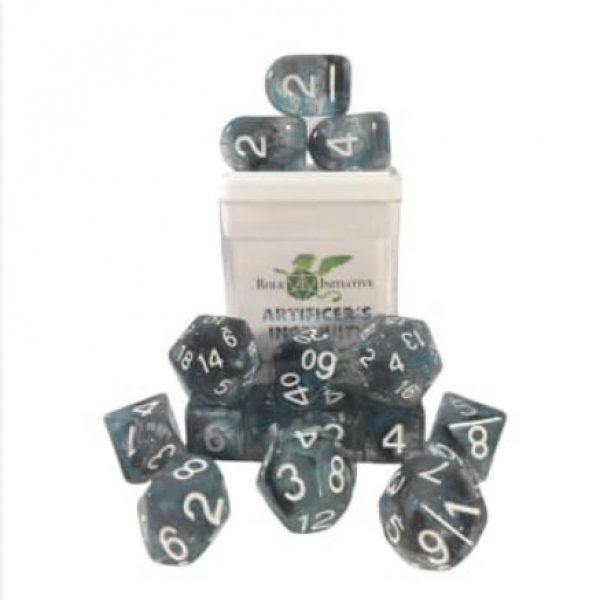 Polyhedral Dice Set: Diffusion Artificers Ingenuity dice w/ Archd4 & Balanced20 (15)