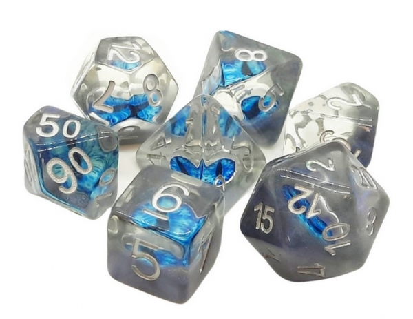 Old School RPG Dice Set: Infused - Dragon Eye Blue (7)
