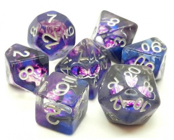 Old School RPG Dice Set: Infused - Dragon Eye Purple (7)