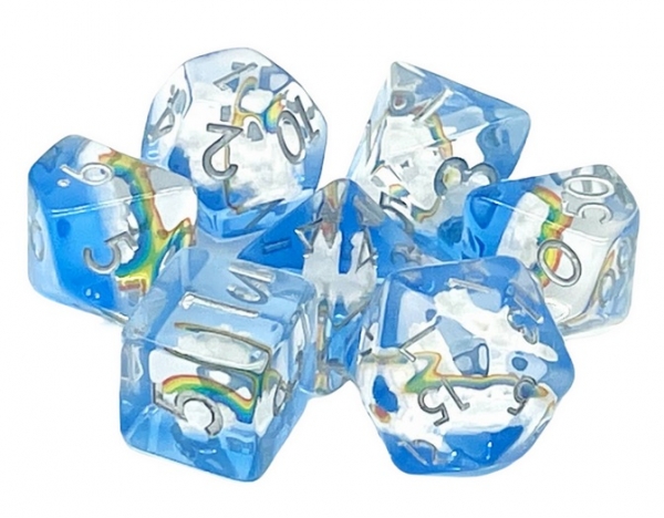 Old School RPG Dice Set: Infused - Rainbow Heaven (7)