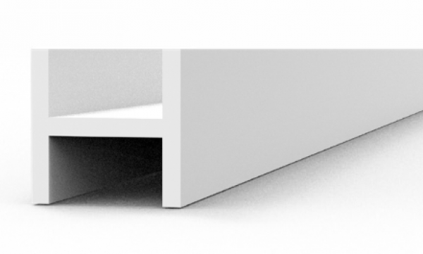 AK-Interactive: (Accessory)  Beams H-shape 2.5 x 2.5 x 350mm (x4) Styrene