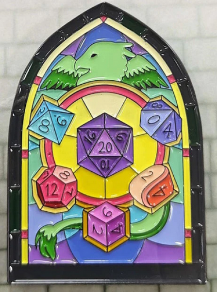 Role 4 Initiative Metal Enamel Pin: Stained Glass Window