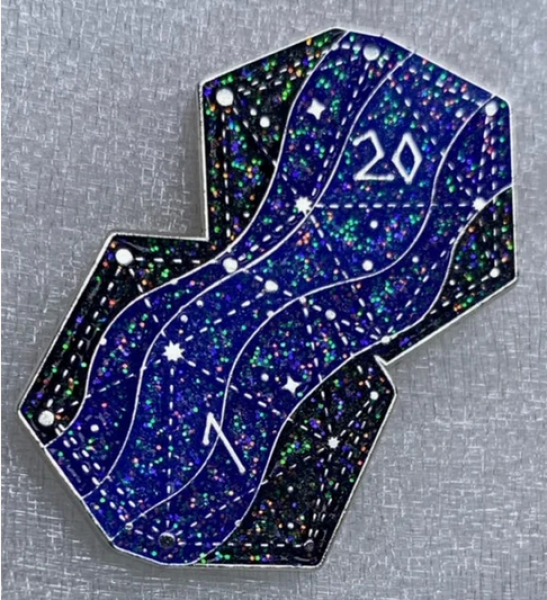 Role 4 Initiative Metal Enamel Pin: In the Fate of the Dice (Origins 2023)