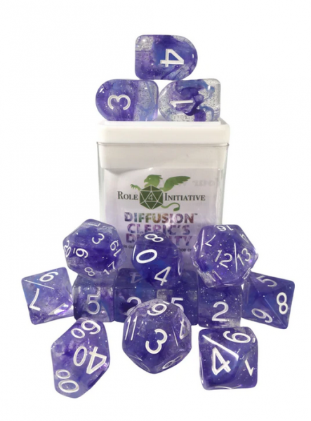 Polyhedral Dice Set: Diffusion Clerics Divinity dice w/ Archd4 & Balanced20 (15)