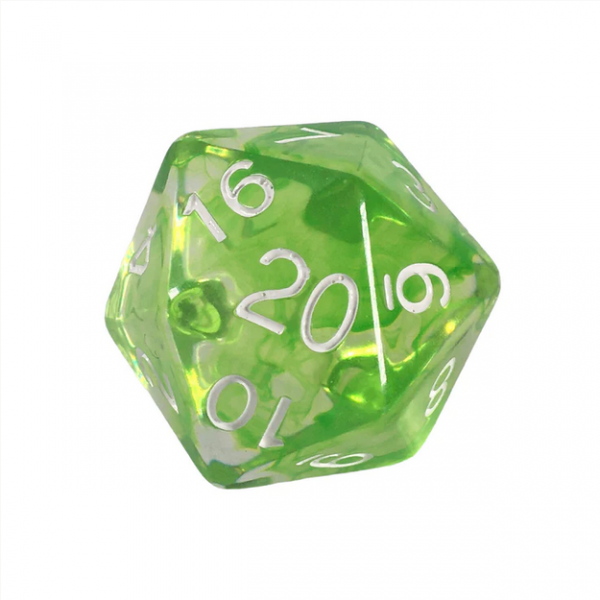 RPG Dice: XL size d20 - Diffusion Slime Green (1)