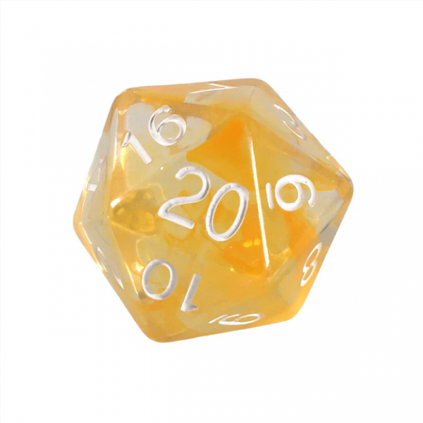 RPG Dice: XL size d20 - Diffusion Citrus (1)