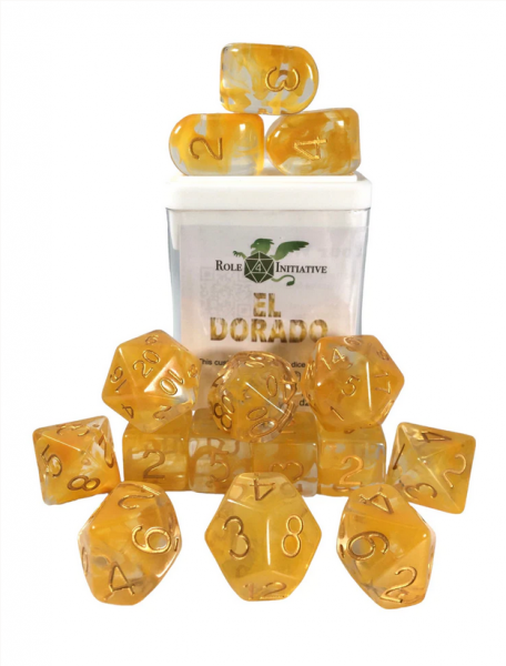 Polyhedral Dice Set: Diffusion El Dorado dice w/ Archd4 & Balanced20 (15)